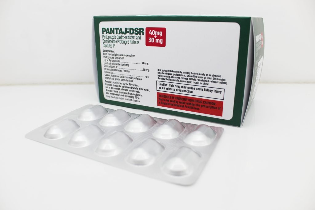 Pantoprazole Sodium GR 40mg and Domperidone PR 30mg capsules Manufacturer