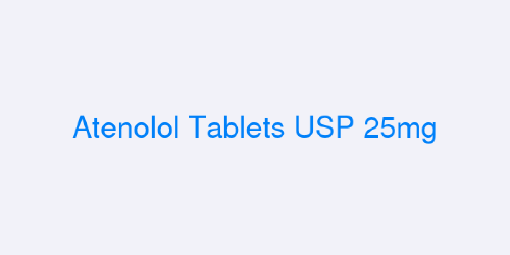 Atenolol Tablets USP 25mg