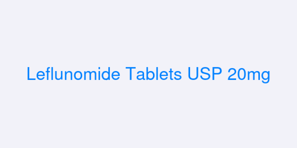 Leflunomide Tablets USP 20mg