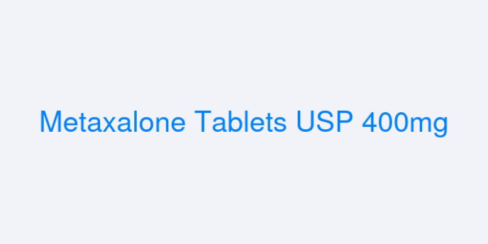 Metaxalone Tablets USP 400mg