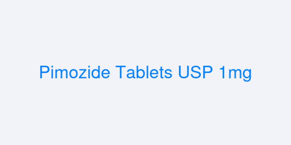 Pimozide Tablets USP 1mg