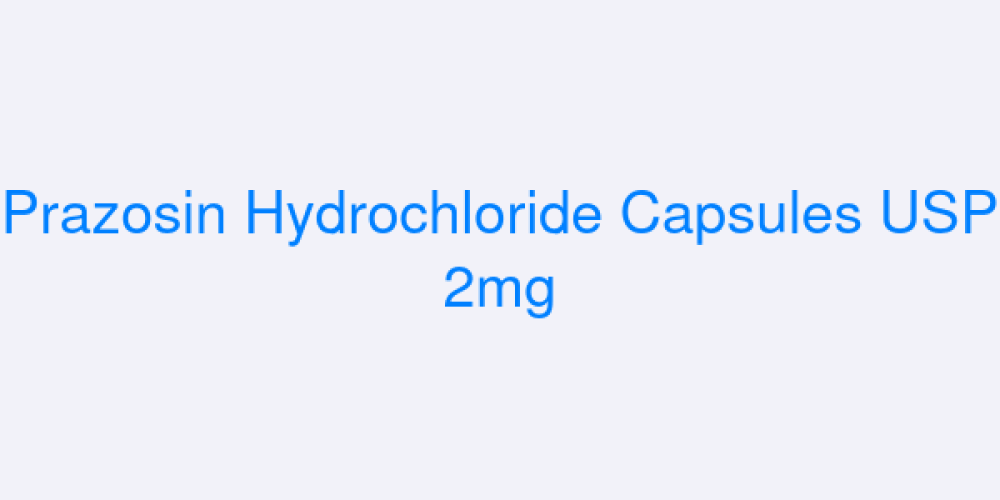 Prazosin Hydrochloride Capsules USP 2mg