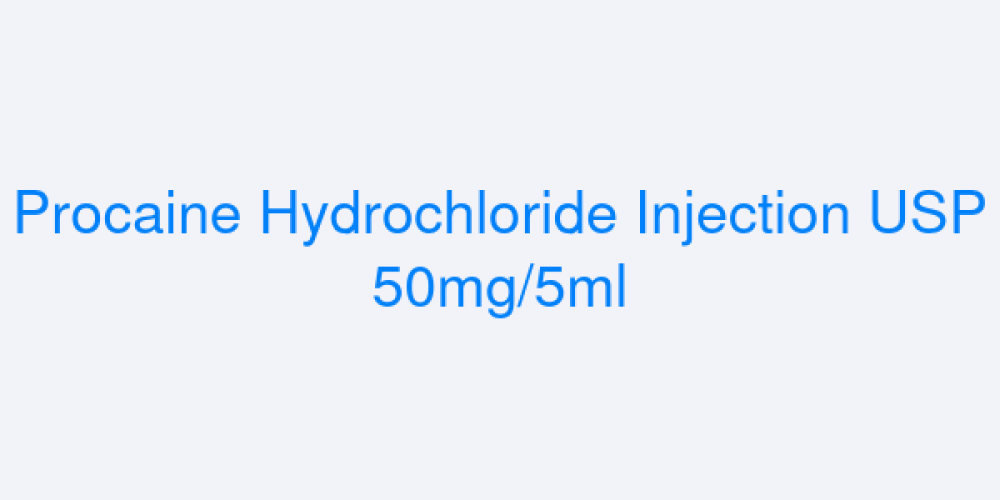 Procaine Hydrochloride Injection USP 50mg/5ml