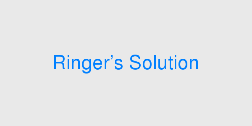 Ringer’s Solution