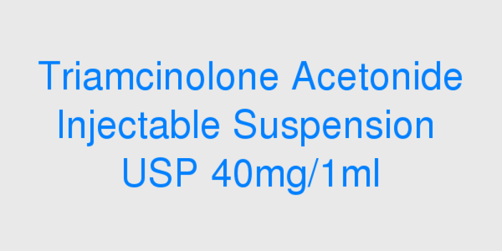 Triamcinolone Acetonide Injectable Suspension USP 40mg/1ml (Teracort)
